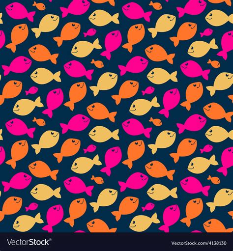 Fish pattern Royalty Free Vector Image - VectorStock