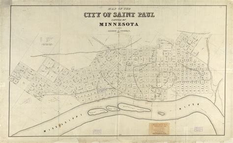 The first printed map of St. Paul, Minnesota - Rare & Antique Maps