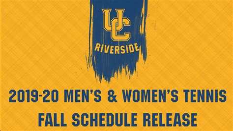 Men's and Women's Tennis Announce Fall Schedules - UC Riverside Athletics