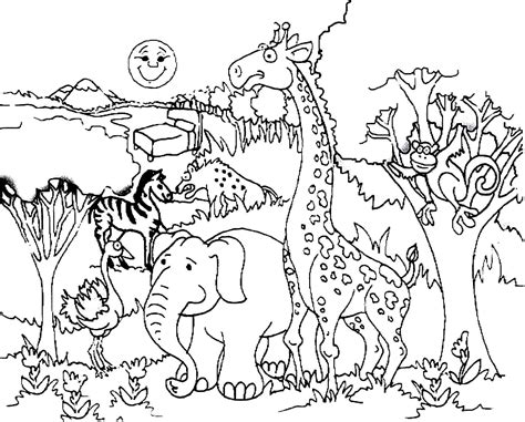 Savanna Animals Coloring Pages at GetColorings.com | Free printable ...