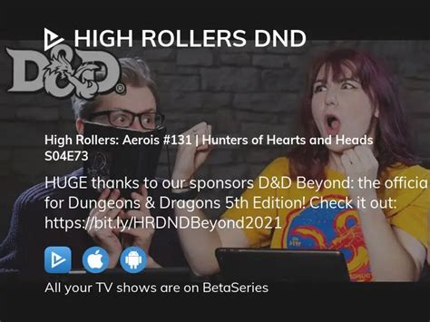 Watch High Rollers DnD season 4 episode 73 streaming online | BetaSeries.com