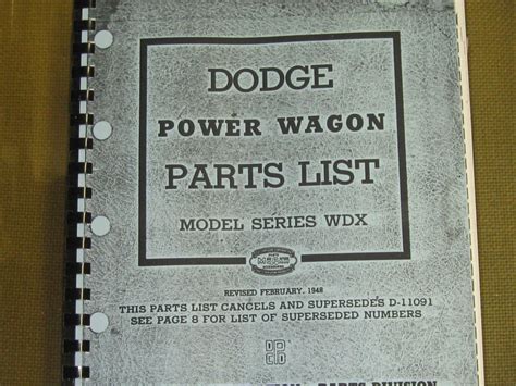 Dodge Power Wagon Parts list | Then and Now Automotive