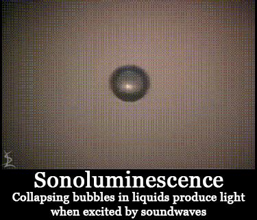 SonoluminescenceThe emission of light from imploding bubbles in liquids ...