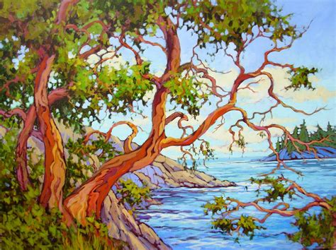 arbutus trees Amanda Jones - local girl! Landscape Quilts, Landscape Art, Landscape Paintings ...