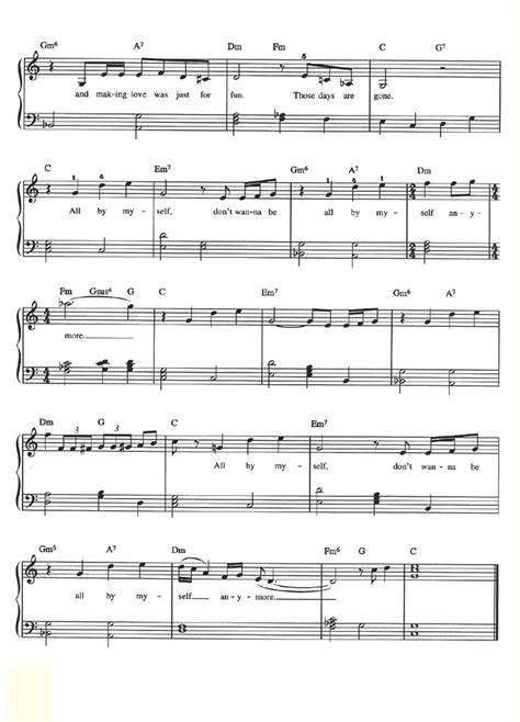 ALL BY MYSELF Piano Sheet music | Easy Sheet Music