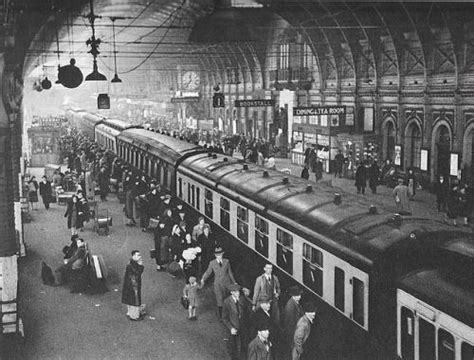 Paddington Station. Everybody clambering to get away from bombed London ...