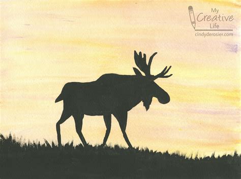 Moose Silhouette Painting | Fun Family Crafts