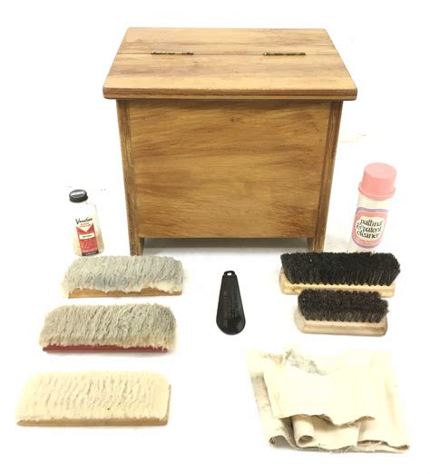 Lot - Vintage Shoe Shining Kit