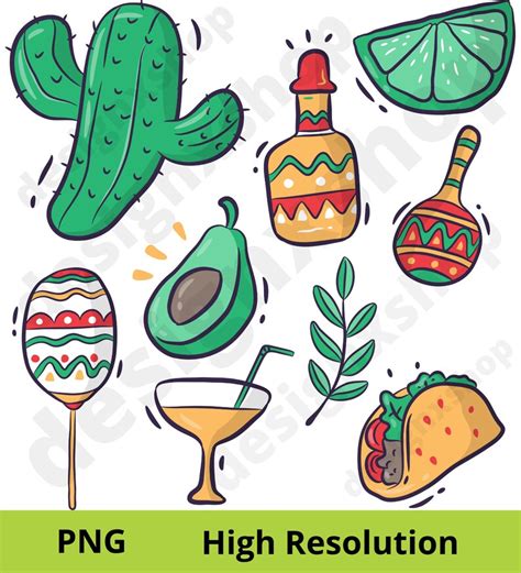 Viva Mexico Clipart Fiesta Clipart Mexican Clipart Cinco De | Etsy