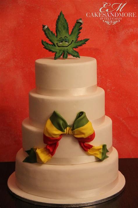 Reggae wedding cake - Decorated Cake by Elli & Mary - CakesDecor