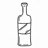 Bottle Coloring Page Useful As Book For Kids Stock Vector  sketch template