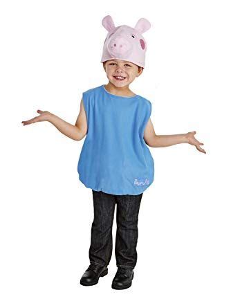 Amazon.com: Toddler's Peppa Pig George Costume: Clothing | Pig costumes, Baby halloween costumes ...