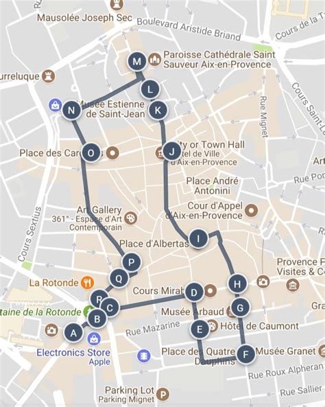 Aix-en-Provence A wonderful walkable town Sightseeing Walking Tour Map and other ways to explore ...