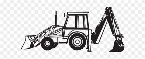 Backhoe Clipart Black And White