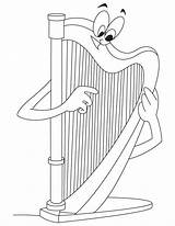 Harp Coloring Pages  Best For Kids sketch template