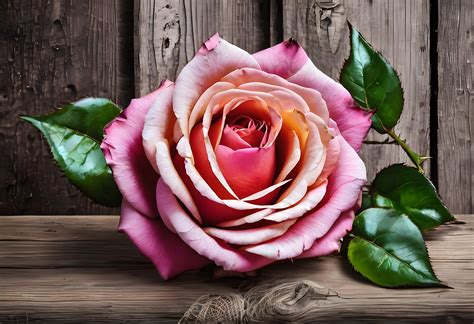 Rose Flower Rustic Wood Free Stock Photo - Public Domain Pictures