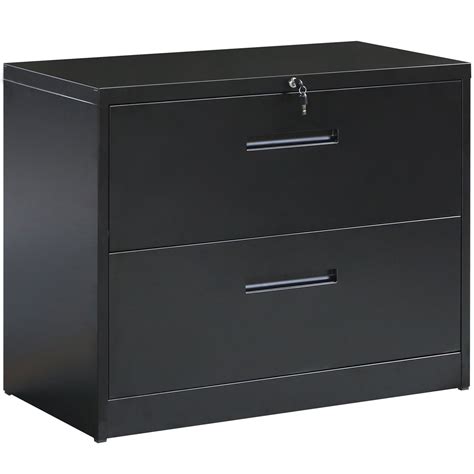 New 2 Drawers Office File Cabinet Lockable Metal Lateral File Document Cabinet with Cabinet Lock ...