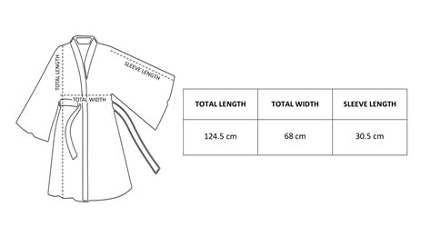 Kimonos Size Chart – TheMakeovr