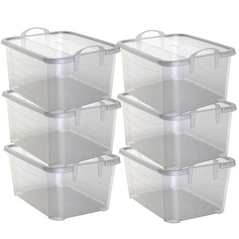 Life Story Clear Stackable Closet and Storage Box 55 Qt. Containers, (6-Pack) 6 x CS-50 - The ...