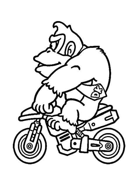 Mario Kart Donkey Kong coloring page - Download, Print or Color Online ...