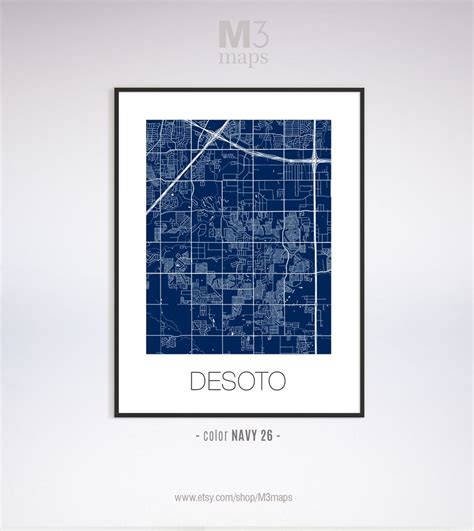 Desoto Texas Desoto TX Map Desoto Map Desoto Print Desoto - Etsy