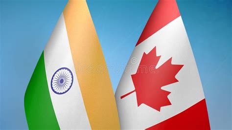 India and Canada flags stock illustration. Illustration of event ...