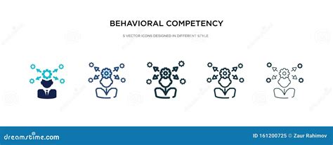 Behavioral Competency Icon On White Background. Simple Element Illustration From Human Resources ...