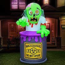 Holidayana Halloween Inflatables Large 5 ft Zombie Barrel - Inflatable ...