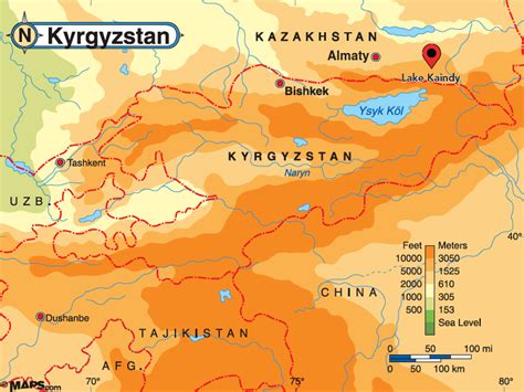 Tian Shan Mountains Map