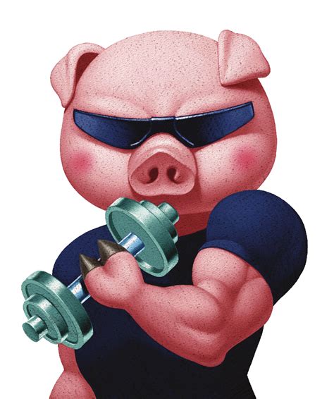 Clipart pig muscular, Clipart pig muscular Transparent FREE for ...