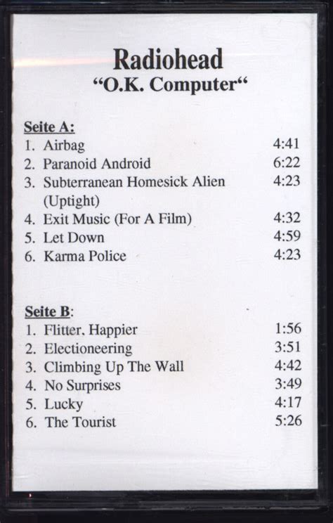 Radiohead - OK Computer (1997, Cassette) | Discogs