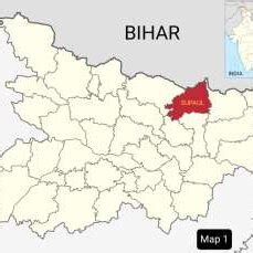 Map of Bihar showing Supaul District | Download Scientific Diagram