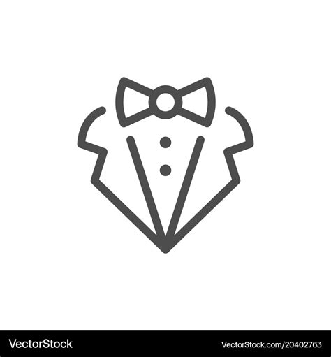 Dress code line icon Royalty Free Vector Image