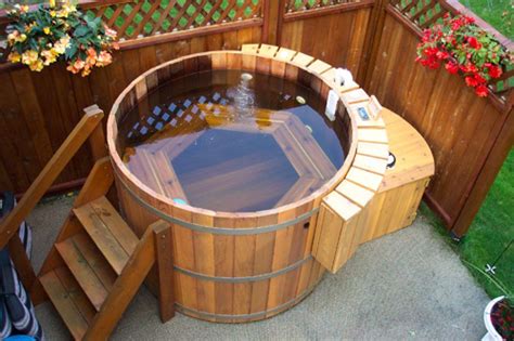 Image result for round wooden hot tub | Cedar hot tub, Hot tub plans, Hot tub designs