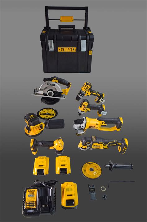 Dewalt DCKTS781D2M1 20V MAX Cordless 7-Tool Combo Kit with (3) Batteries, Charger & Tool Case ...