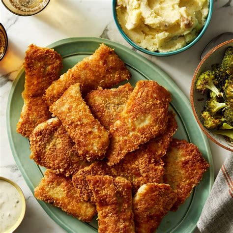 Recipe: Crispy Wild Alaskan Pollock with Garlic Mashed Potatoes ...