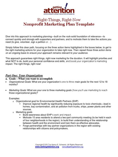 Nonprofit Marketing Plan Template | PDF | Target Audience | Marketing