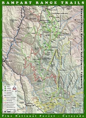 Rampart Range Trail Map