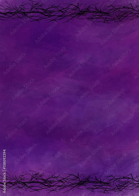 Lent abstract purple artistic background with crown of torns, text frame Stock Illustration ...