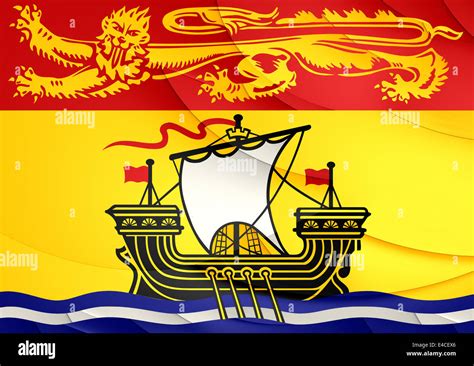 Flag of New Brunswick, Canada. Close Up Stock Photo - Alamy