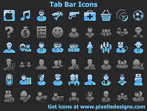 Tab Bar Icons with Source Vector Files 2013 on FileCart