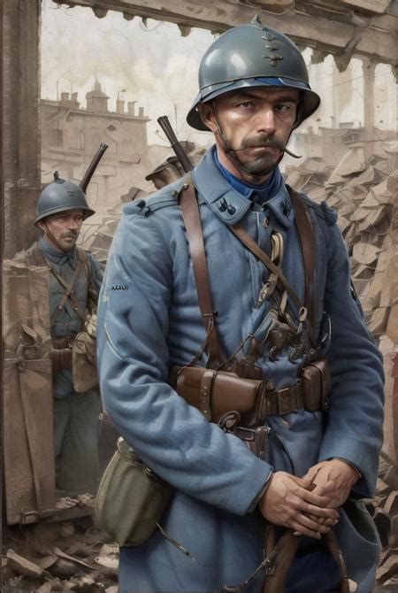 WW1 - French Soldier uniform - v0.2 | Stable Diffusion LoRA | Civitai