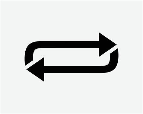 Repeat Symbol. Refresh Loop Circular Rotate Again Cycle Arrow Button Shape Media Music Sign Icon ...