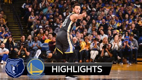 |HD| Memphis Grizzlies vs Golden State Warriors - Highlights / NBA / 30 ...