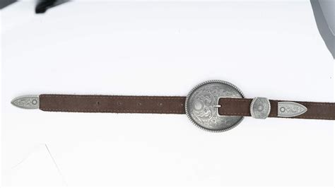 Buy Western Double Buckle Belt Brown Suede Leather | Capo