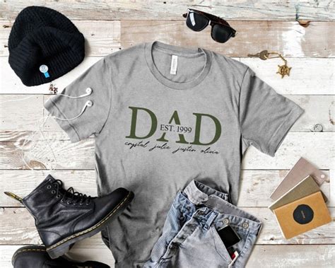 Personalized Fathers Day Shirt Personalized Dad Shirt Dad | Etsy