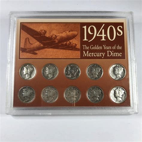 Lot of Ten 1940's Silver Mercury Head Dimes*Various Conditions and Mint Marks | Property Room