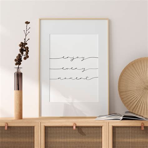 Enjoy Every Moment Wall Art Printable Minimalist Print Boho - Etsy