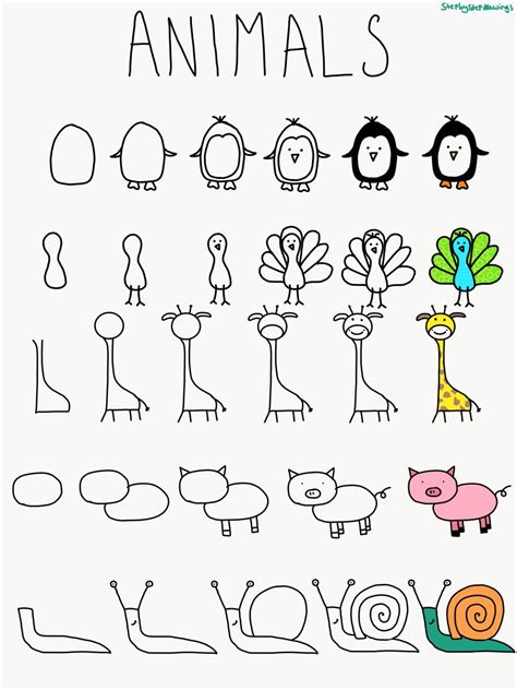 How to Draw Cute Animal Doodles