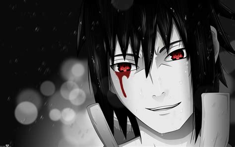 Fond d'écran : illustration, Monochrome, Anime, Manga, Uchiha Sasuke ...